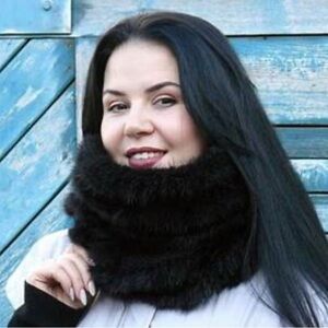 Luxurious Black Mink Fur Scarf Neck Warmer HIMA Italian Style New York